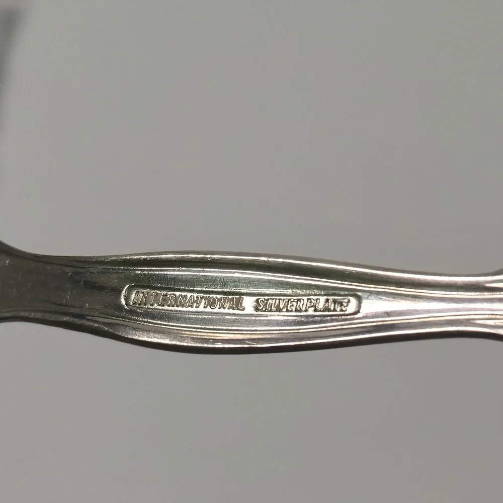 Vtg International Silverplate Interlude‎ Flatware Set Serving Fork and Spoon 3pc